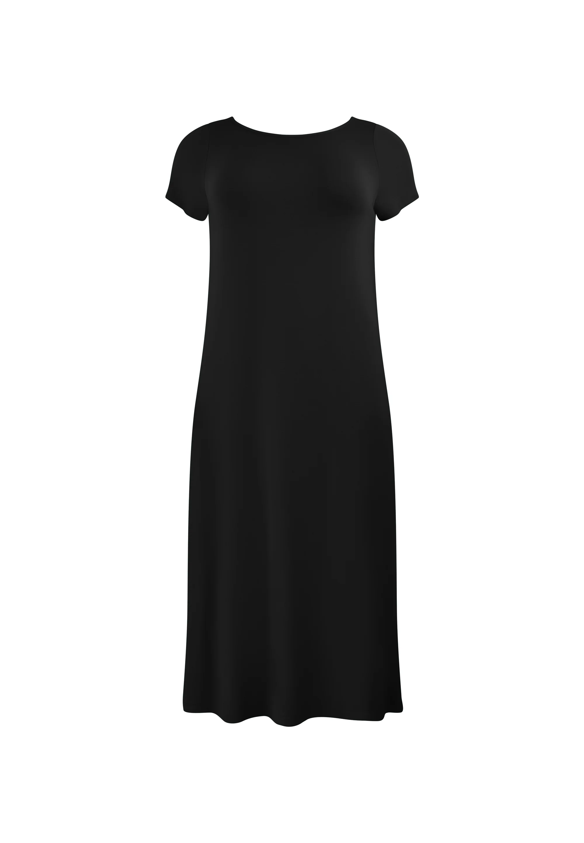 Black Jersey Midaxi T-Shirt Dress - Image 7
