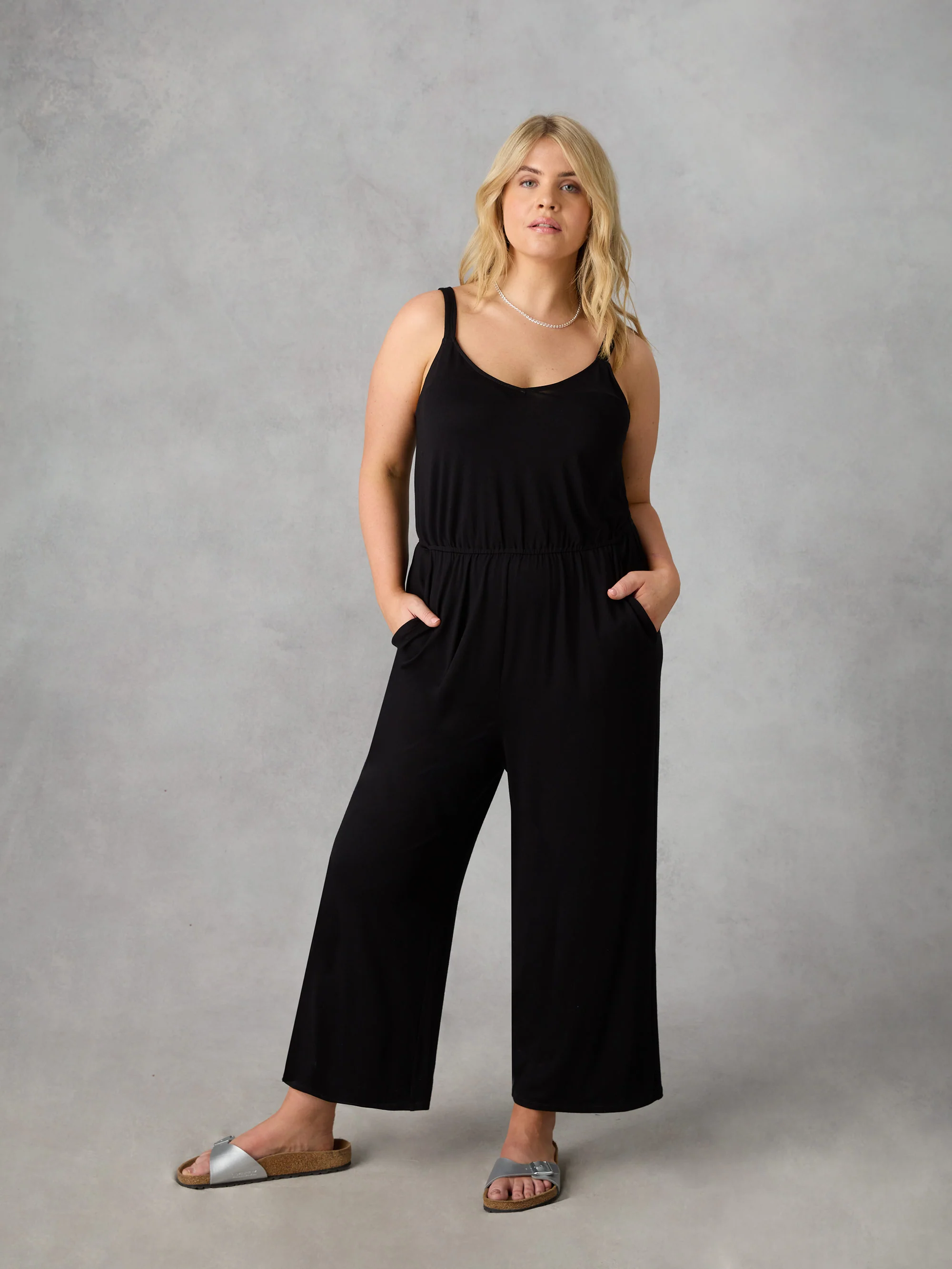 Black Jersey Jumpsuit - Image 4