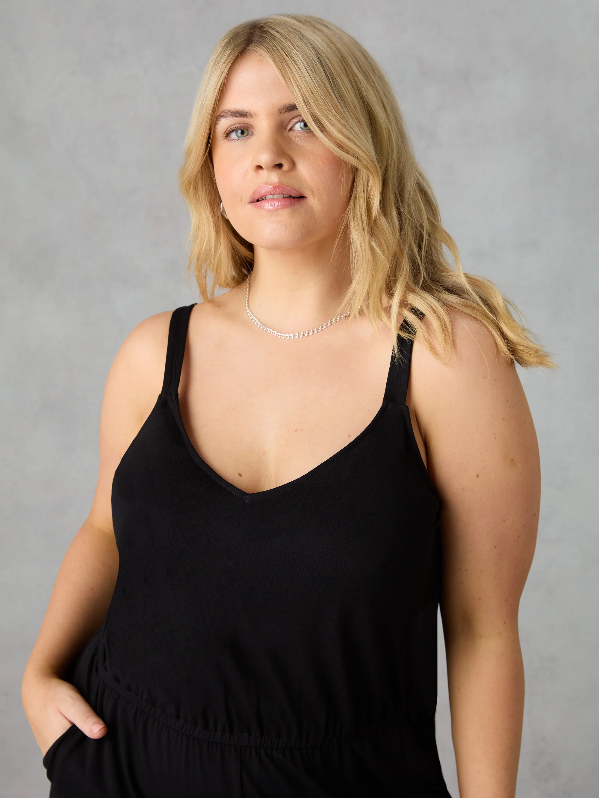 Black Jersey Jumpsuit - Image 5