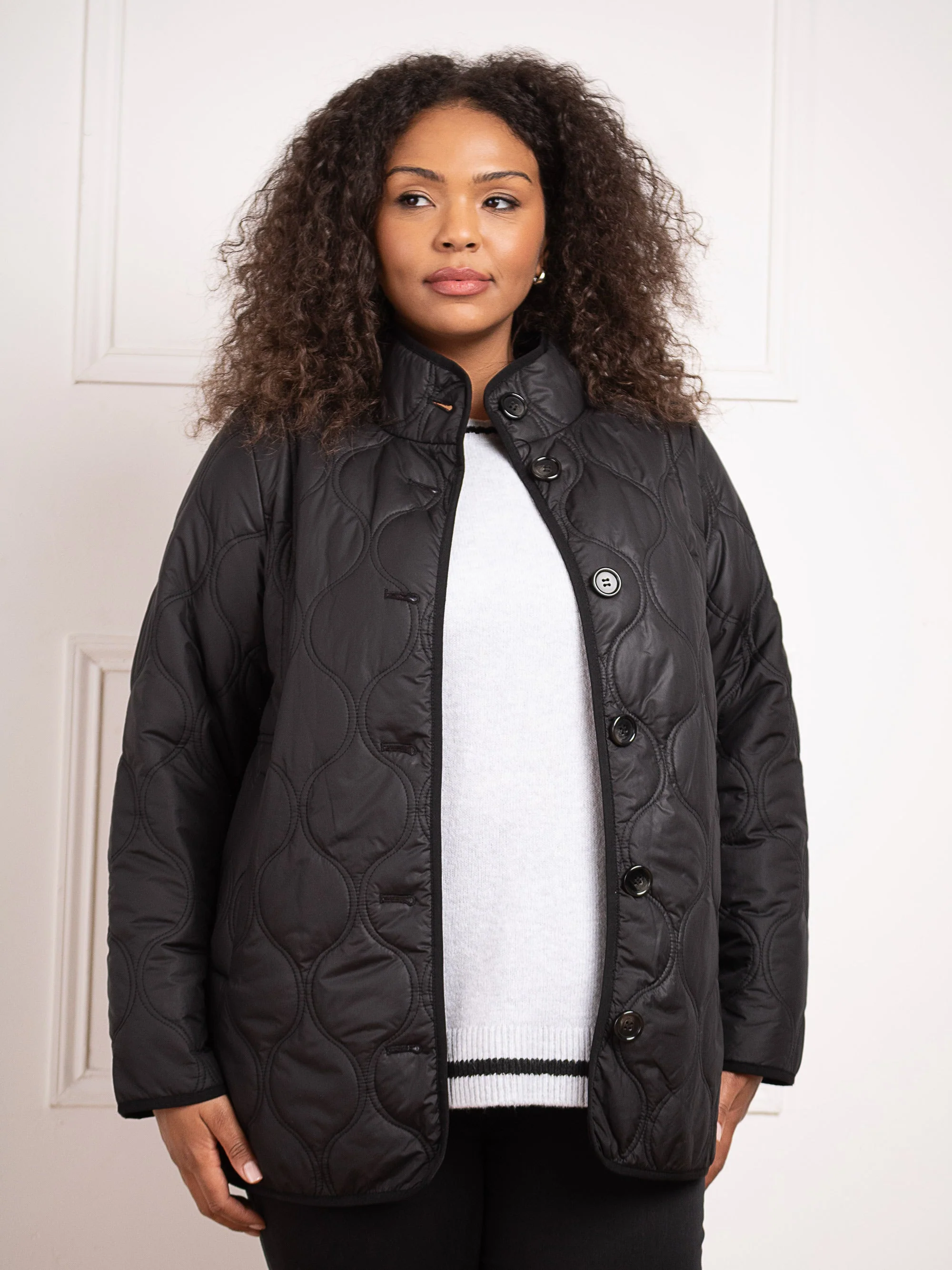 Black Quilted Jacket - Image 6