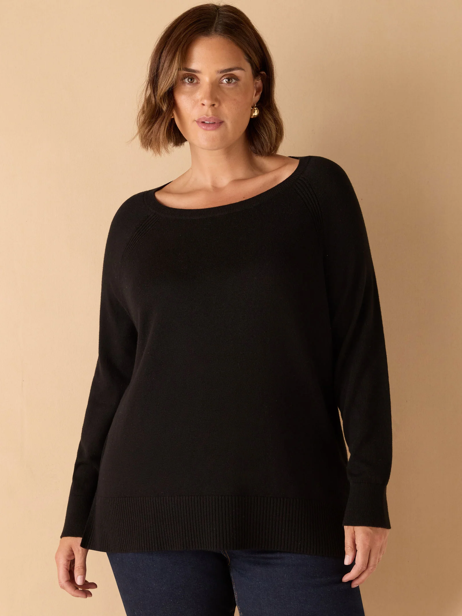 Black Round Neck Jumper - Image 2