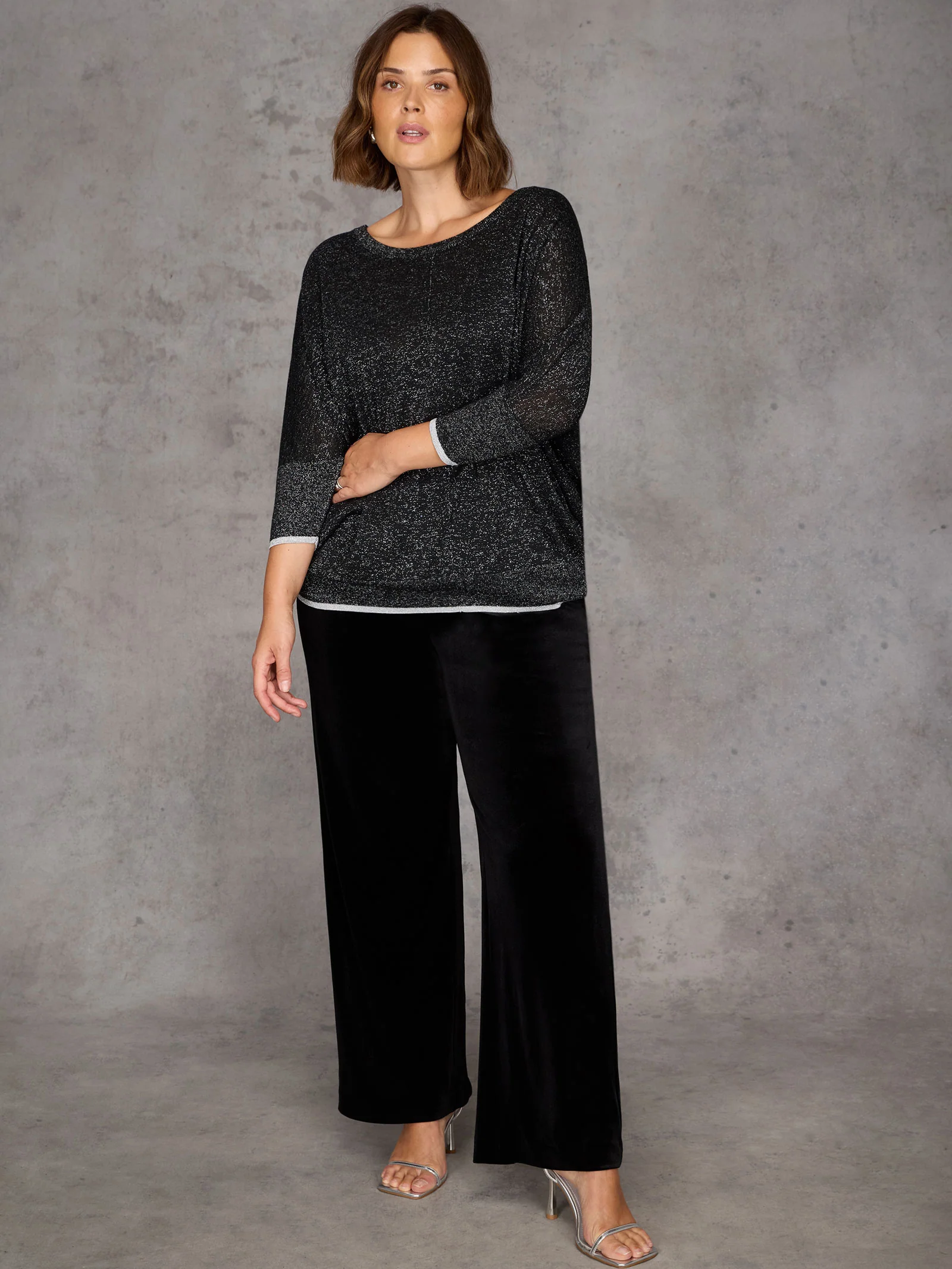 Black Sparkle Knit Jumper - Image 2
