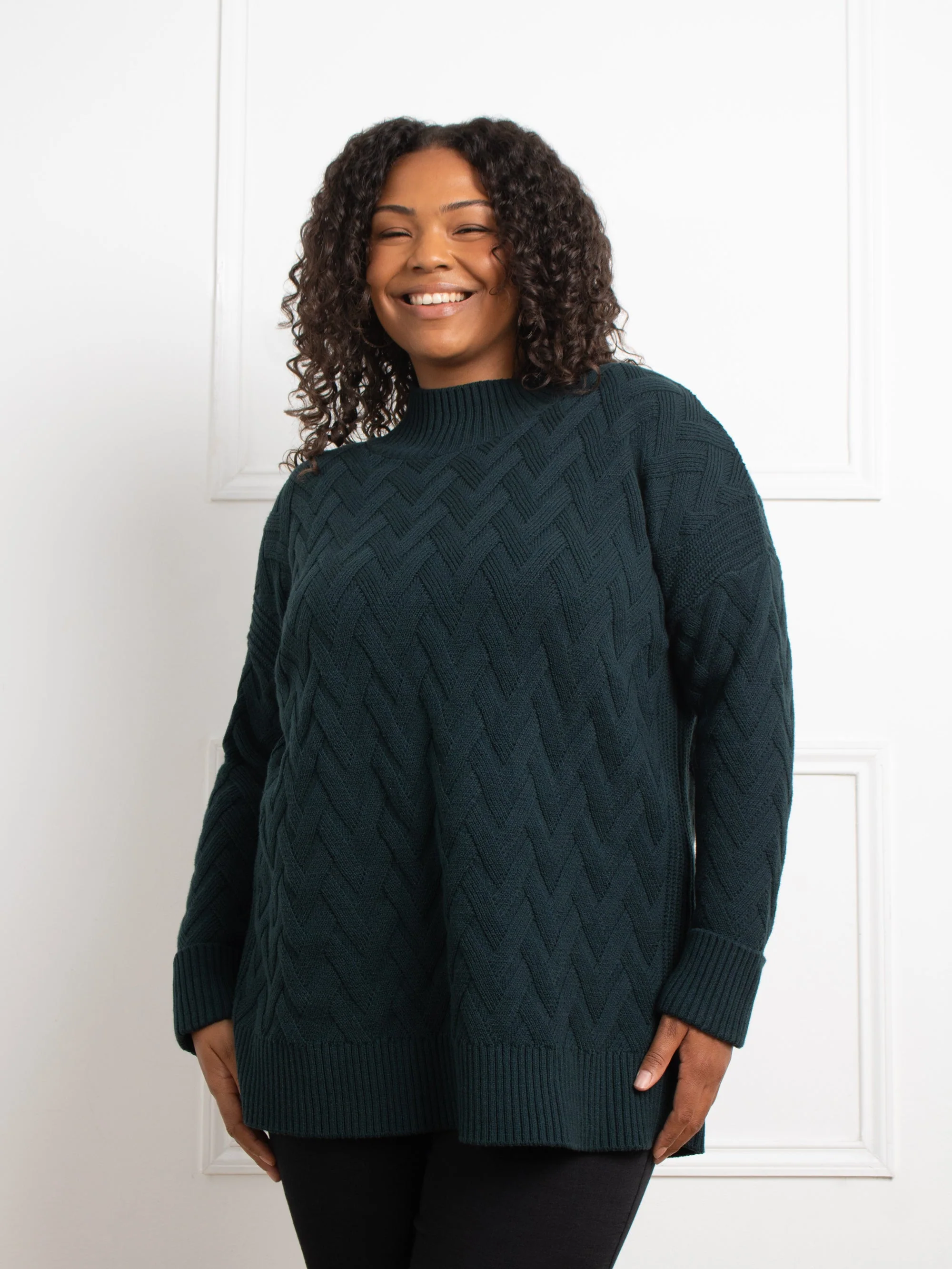 Green Textured Knit Jumper - Image 6