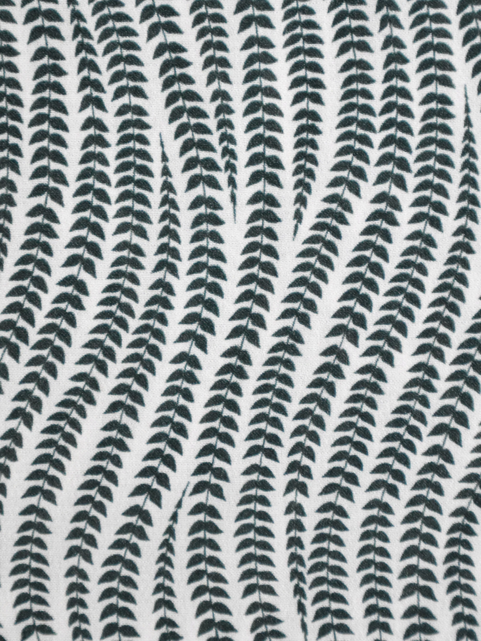 Grey Leaf Print Shirred Neck Blouse - Image 7