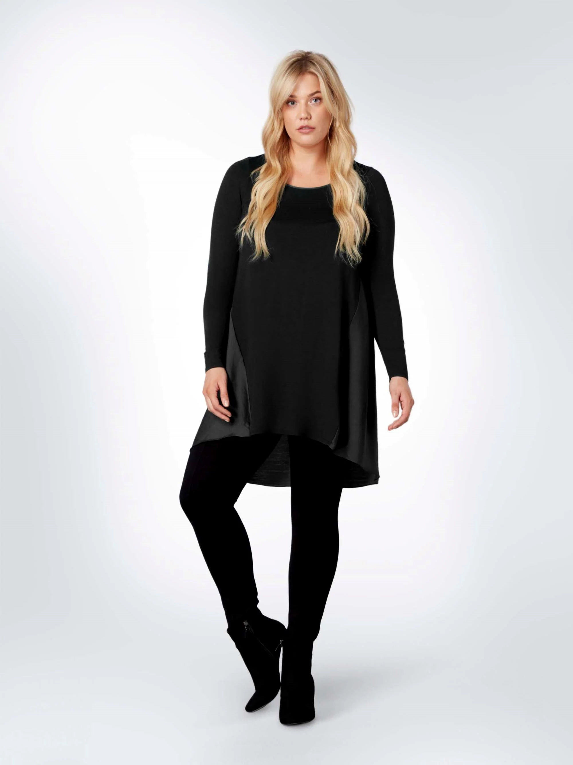Jersey Satin Mix Tunic