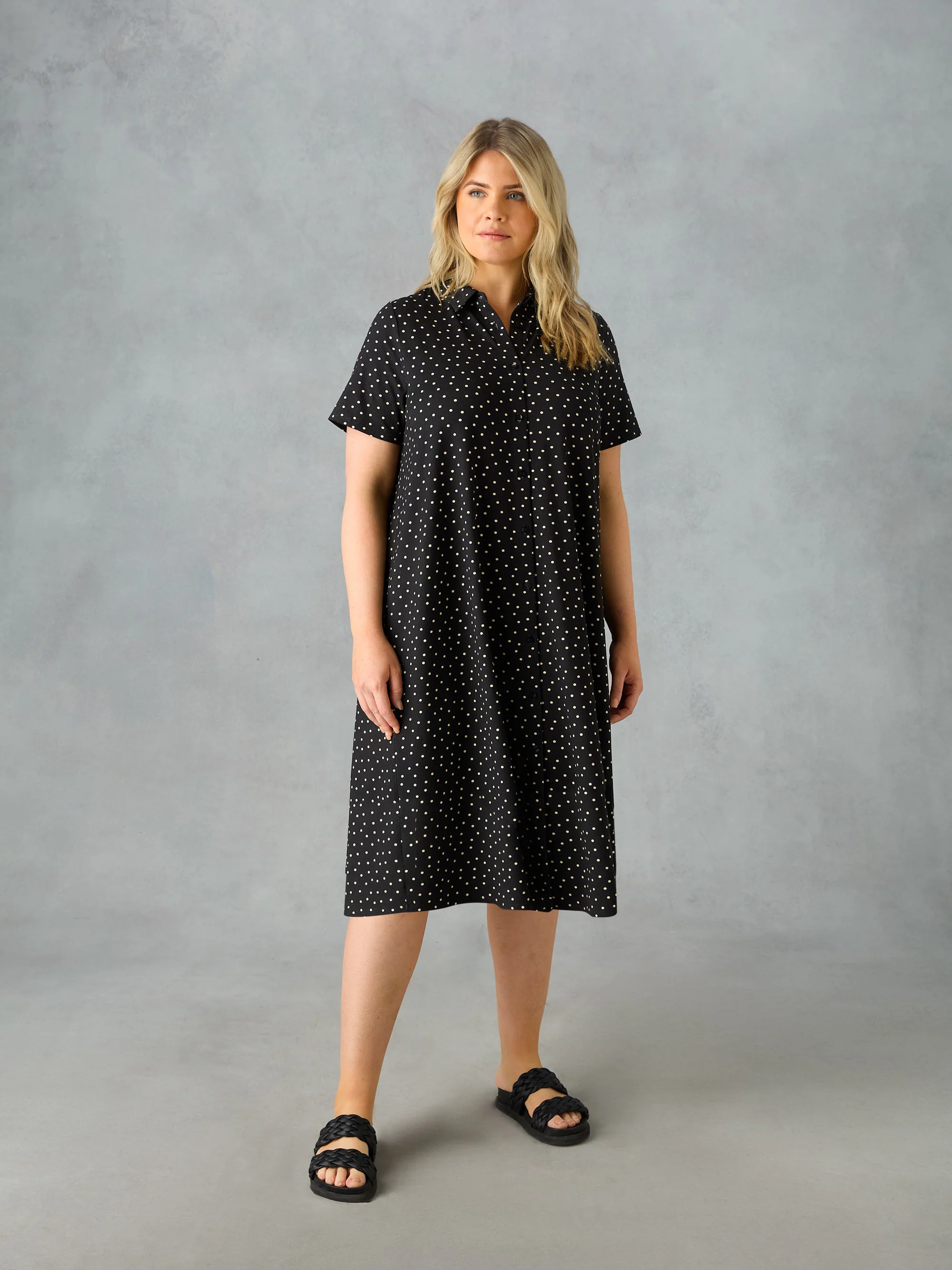 Mono Jersey Shirt Dress