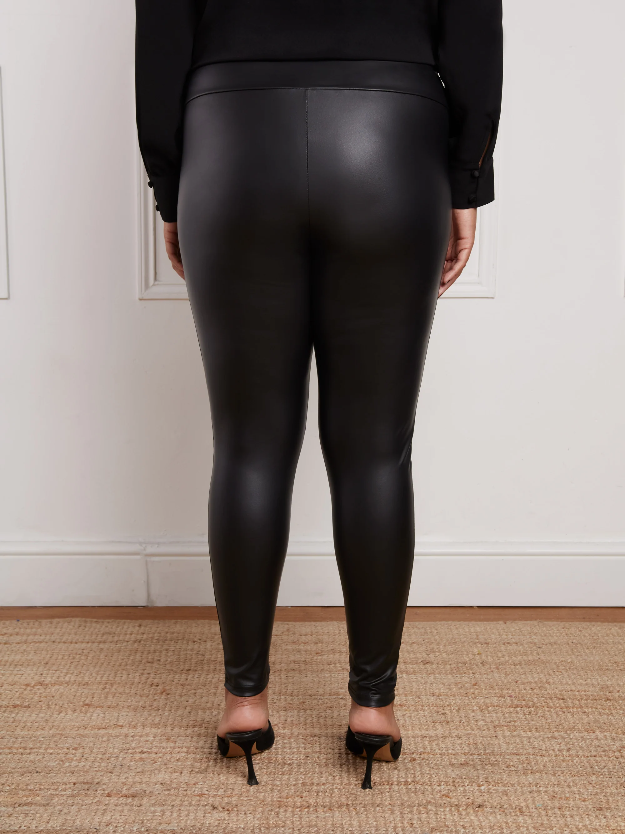 Black Faux Leather Legging - Image 6