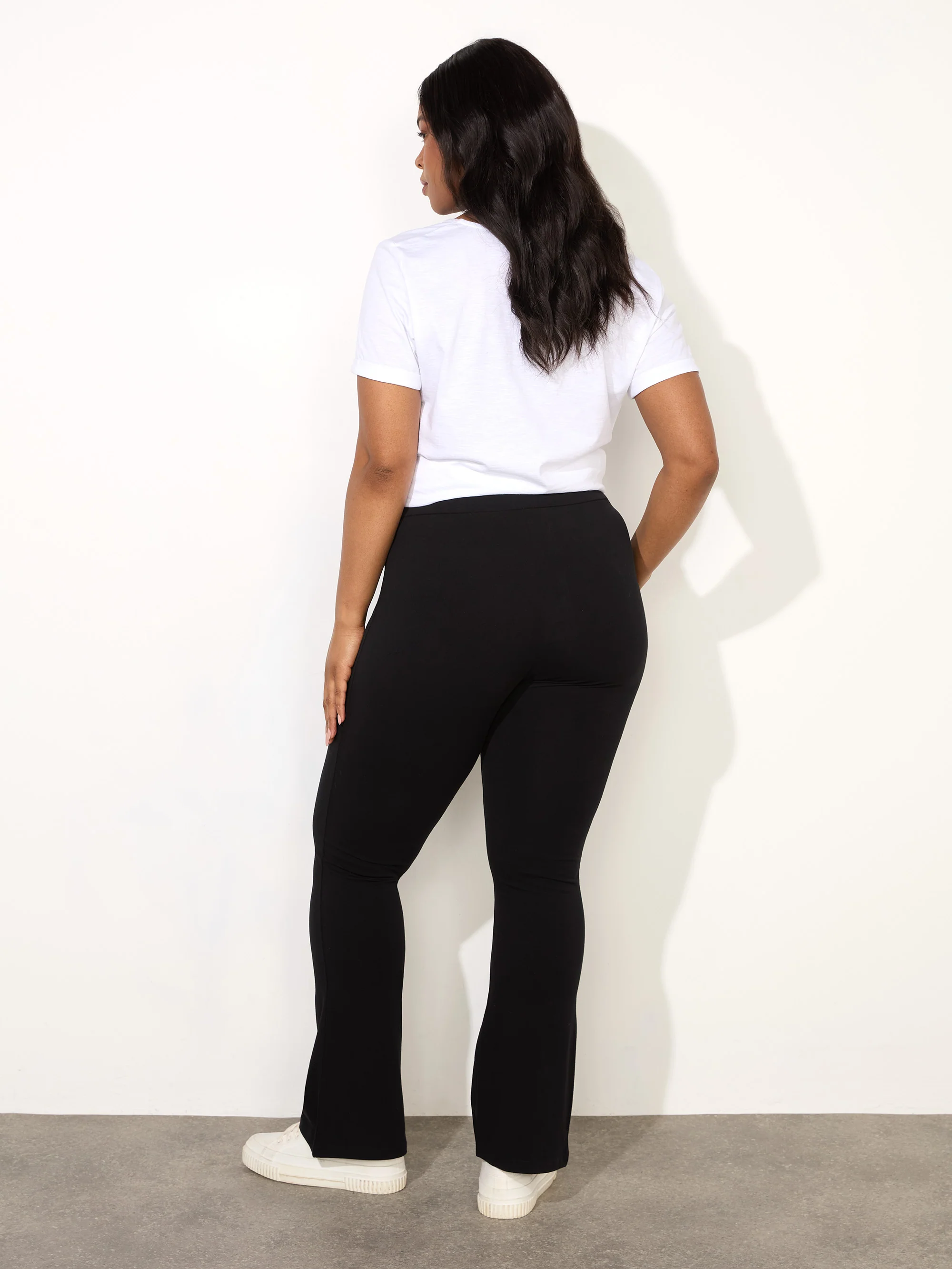 Petite Black Jersey Boot Cut Legging - Image 3