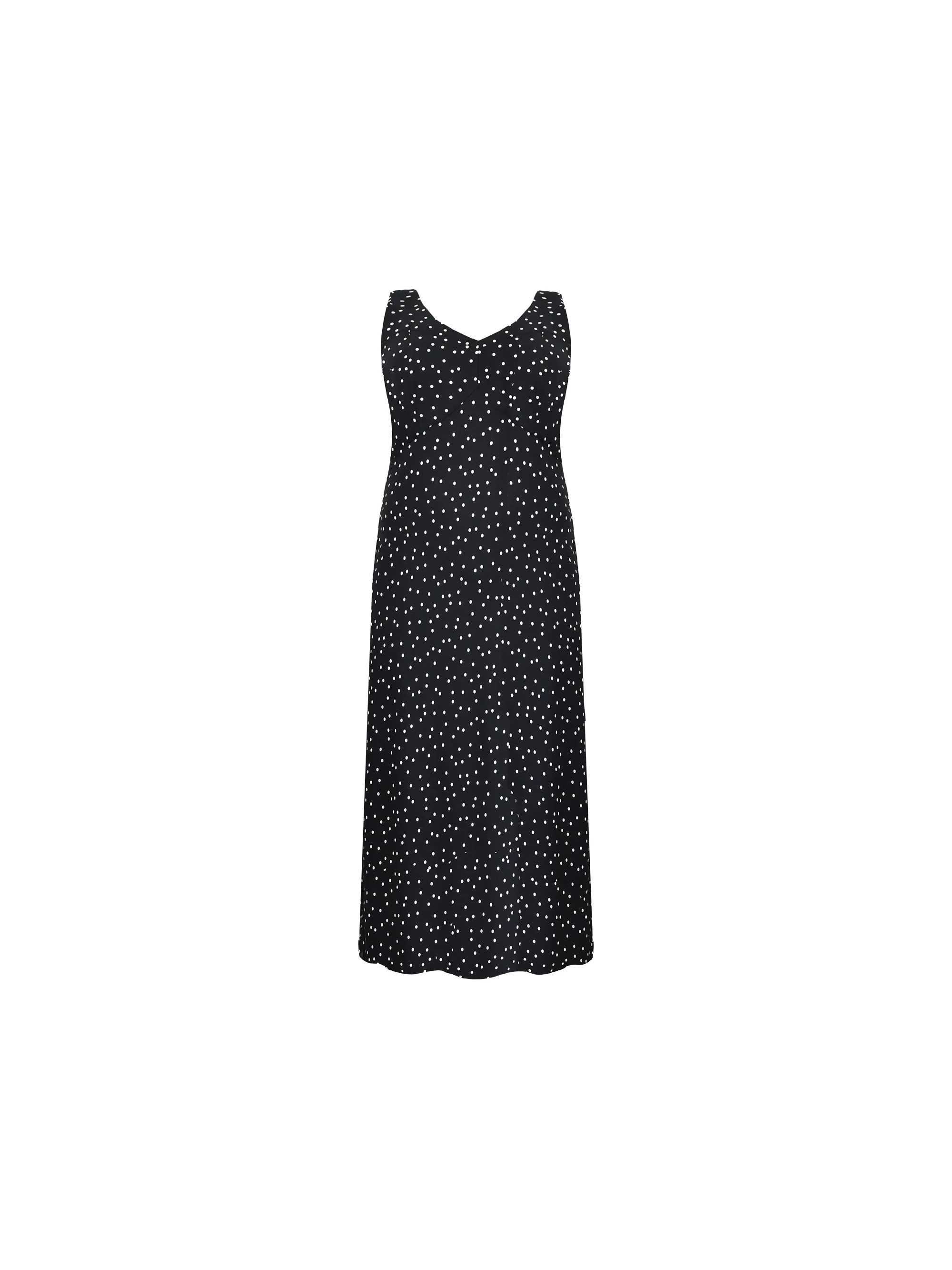 Petite Mono Spot Print Bias Cut Bustier Dress - Image 5