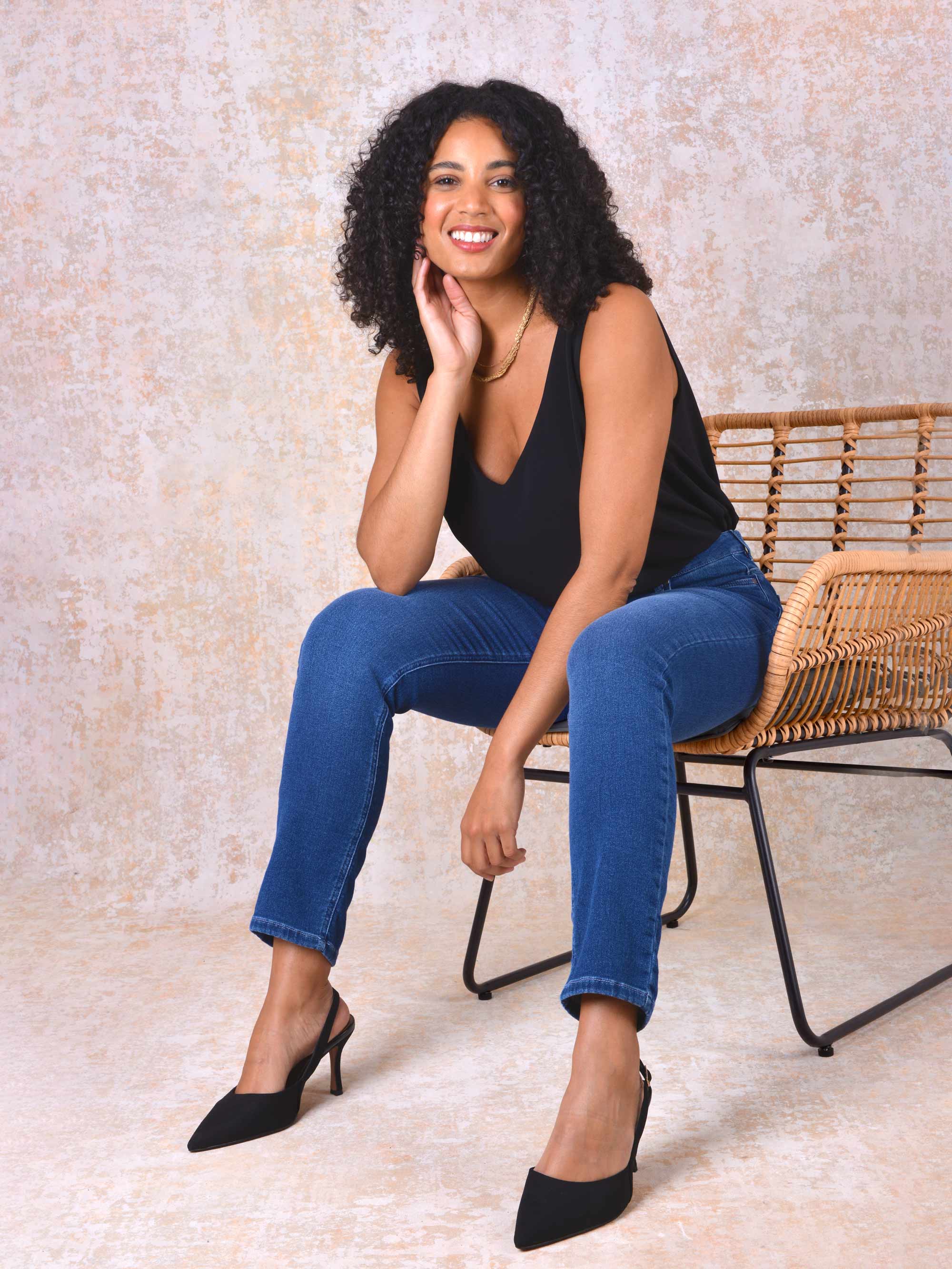 Stretch Denim Jersey Slim Jeans - Leg Lengths Available - Image 2