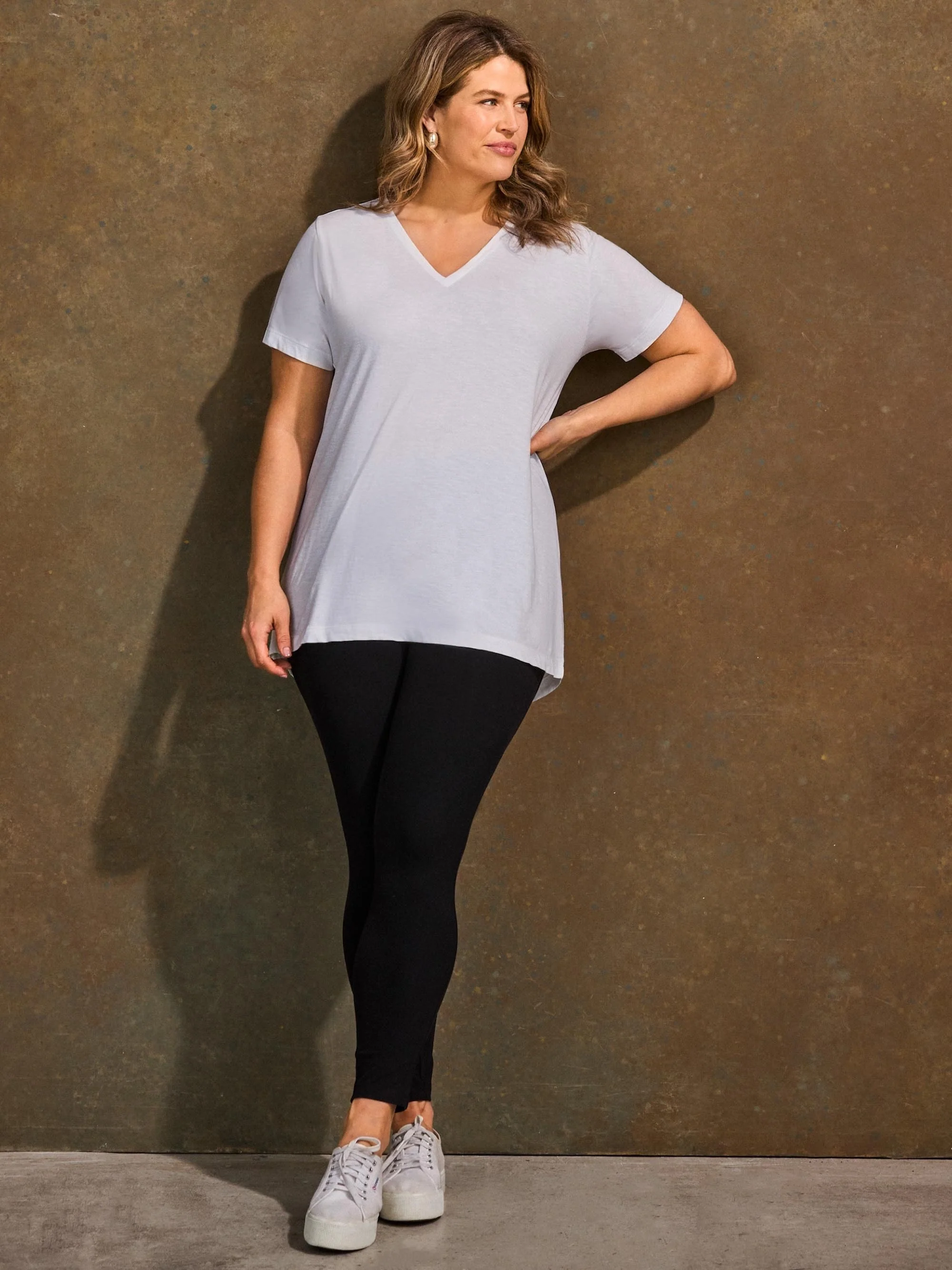 Tall Black Jersey Leggings - Image 4